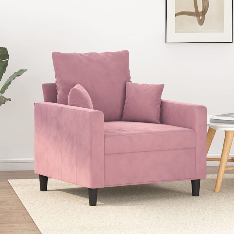 foto del prodotto vidaxl poltrona rosa 60 cm velluto