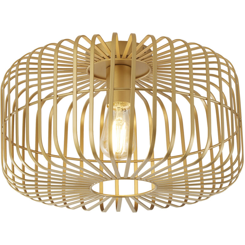 foto del prodotto searchlight plafoniera contemporanea culla acciaio oro 1 luce e27