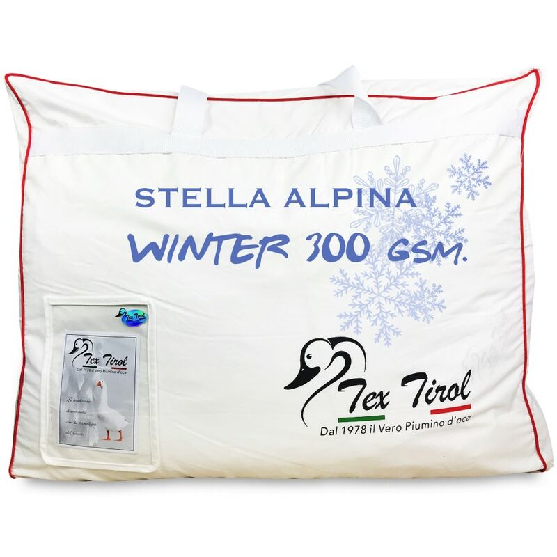 foto del prodotto tex family piumino tex tirol stella alpina winter 300 gsm. 100 piumino oca invernale cm. 155x200