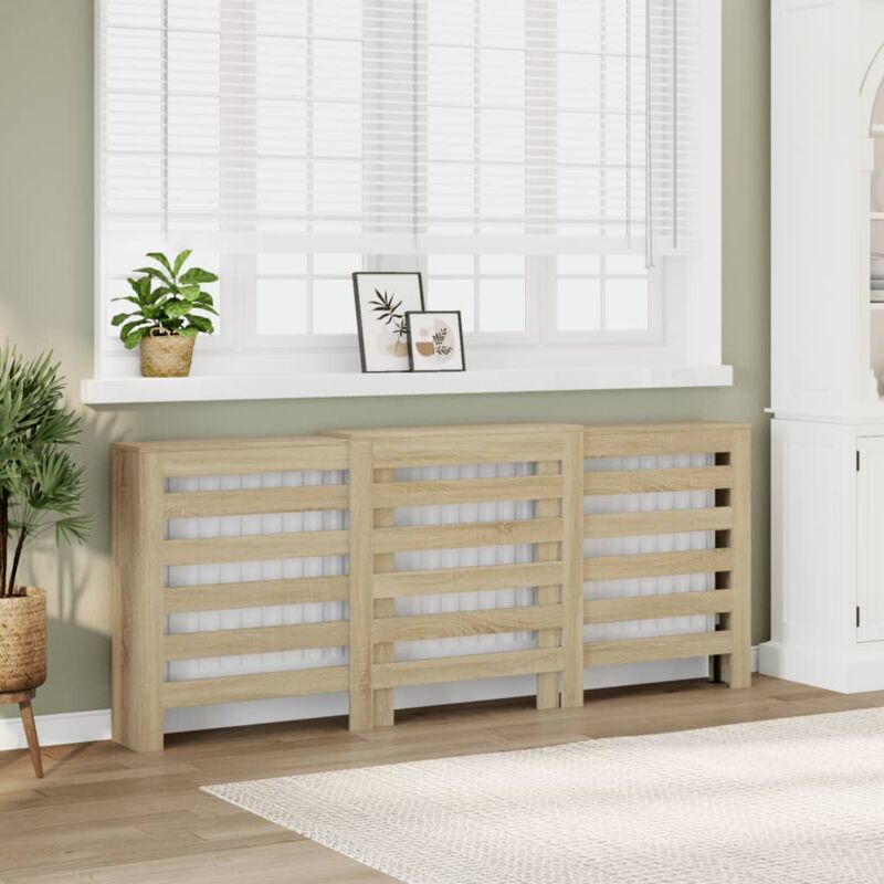 foto del prodotto copertura termosifone rovere sonoma 205x21,5x83,5cm multistrato vidaxl