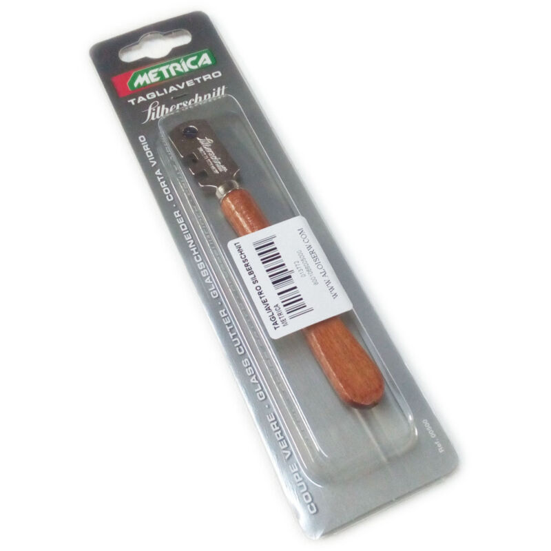 foto del prodotto metrica silberschnitt tagliavetro manico legno tipo tedesco