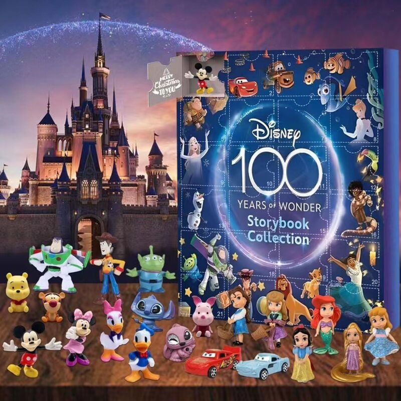 foto del prodotto lemax set regalo per il conto alla rovescia del parco del castello disney, scatola regalo del calendario del conto alla rovescia di natale, scatola