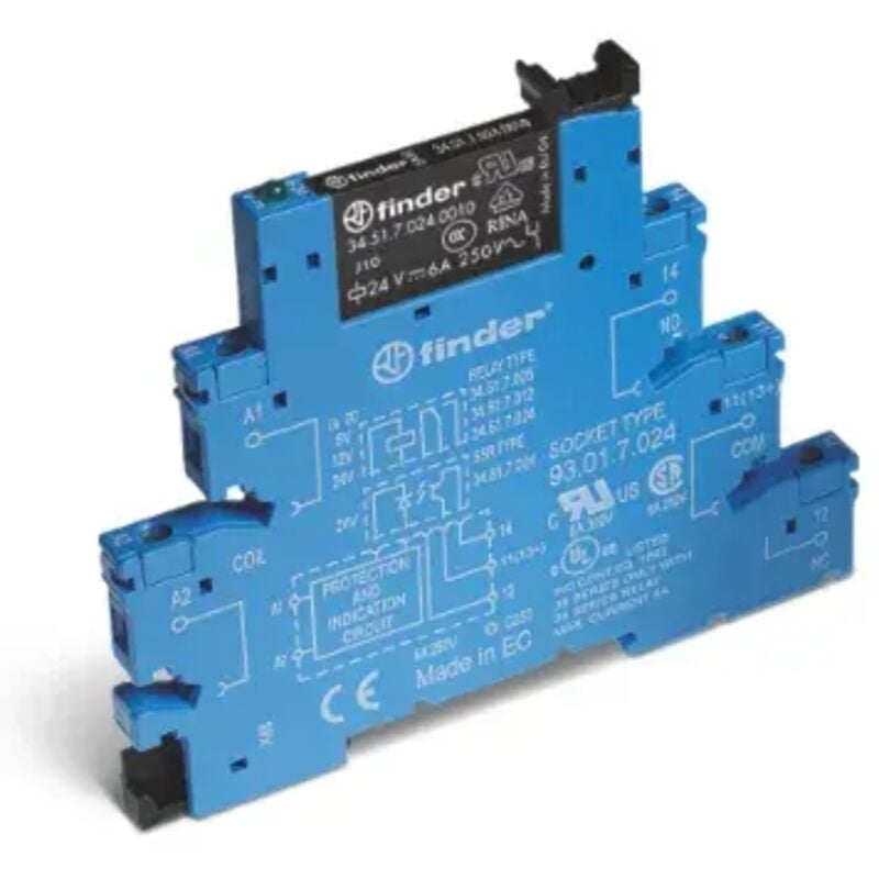foto del prodotto 385170240050 interfaccia modulare a rel 1 scambio 6a 24 v dc finder
