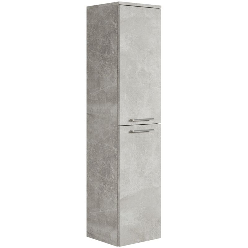 foto del prodotto mobiletto del bagno saturnus 130 cm grigio cemento mobiletto armadietto