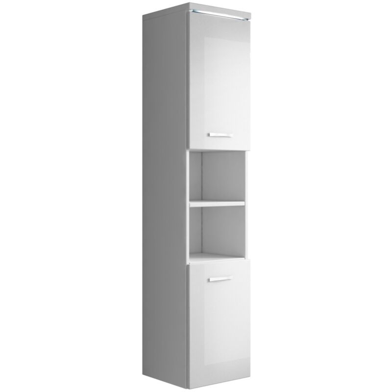 foto del prodotto mobiletto del bagno paso 35 x 35 x 160 cm bianco lucido mobiletto armadietto,