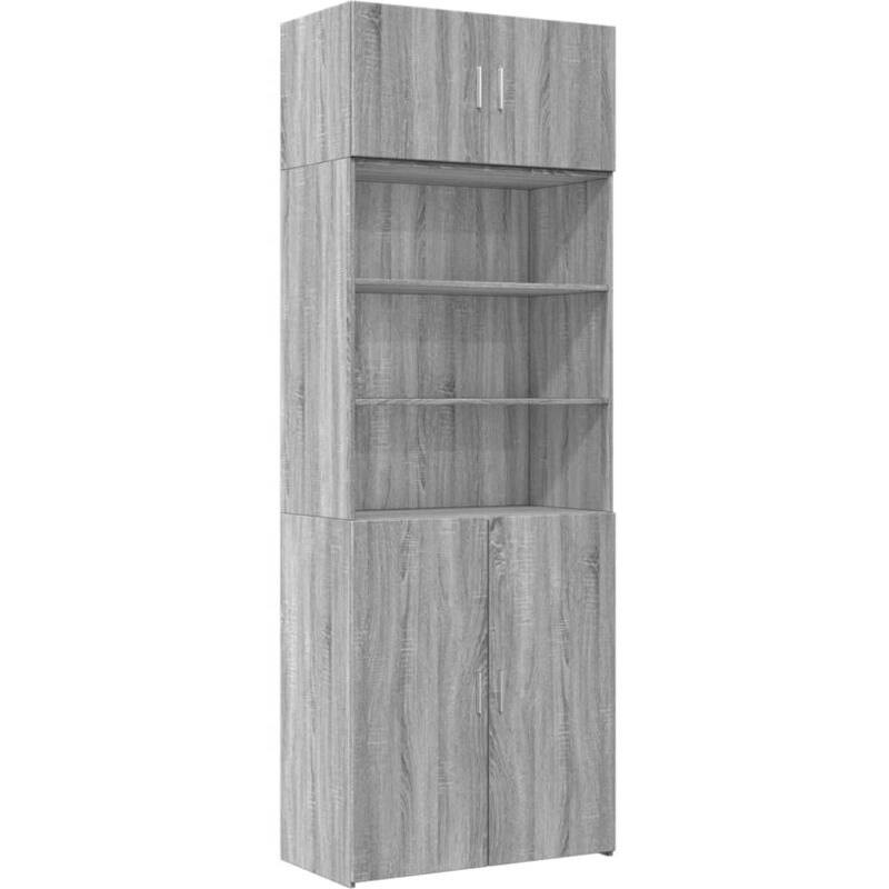 foto del prodotto armadietto grigio sonoma 80x42,5x225 cm in truciolato vidaxl