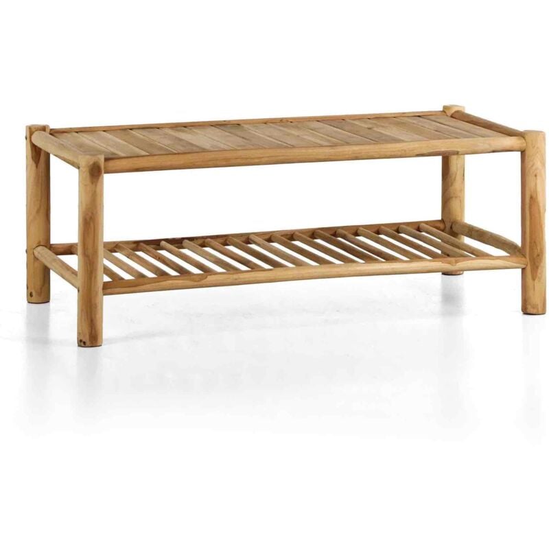 foto del prodotto estosa tavolino basso da giardino in legno di teak naturale 120x60cm shein