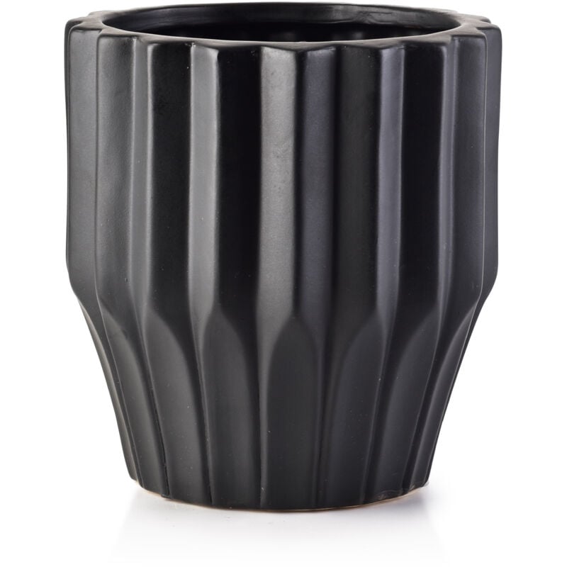 foto del prodotto vaso da fioriera nero yvonne 15,5xh16,5cm