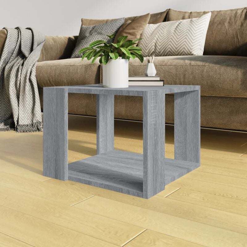 foto del prodotto furniture limited tavolino salotto grigio sonoma 40x40x30cm