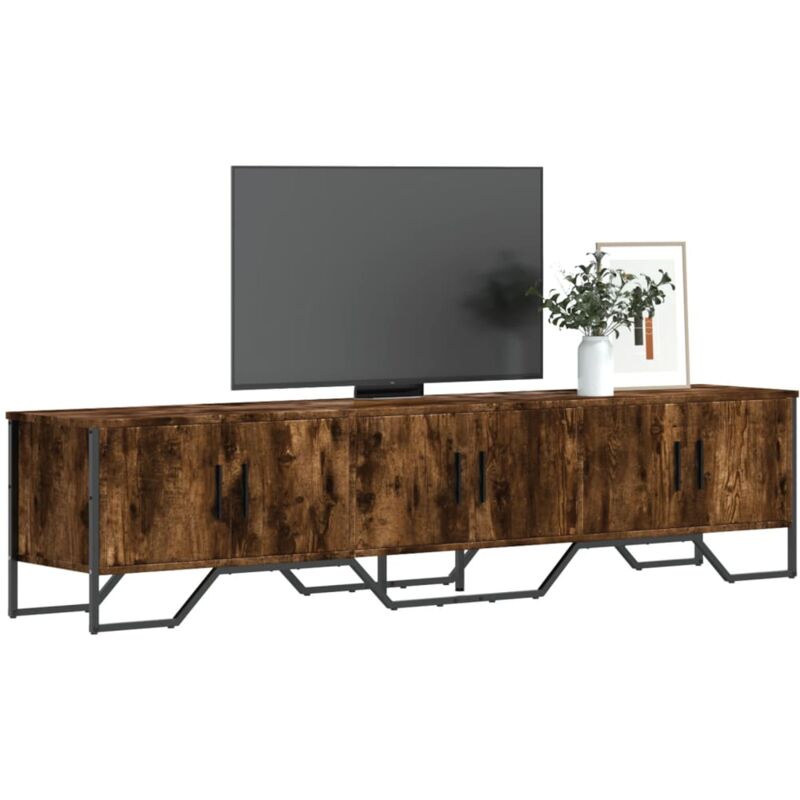 foto del prodotto vidaxl mobile porta tv rovere fumo 180x34x41 cm in legno multistrato