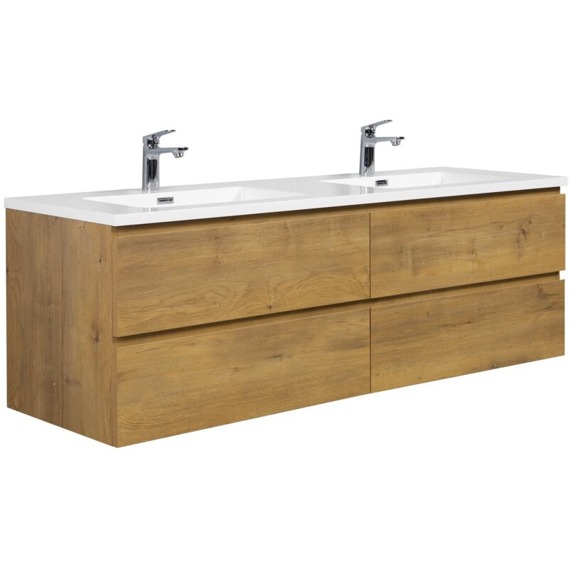 foto del prodotto badplaats mobile da bagno angela 160cm rovere armadio mobiletto lavabo