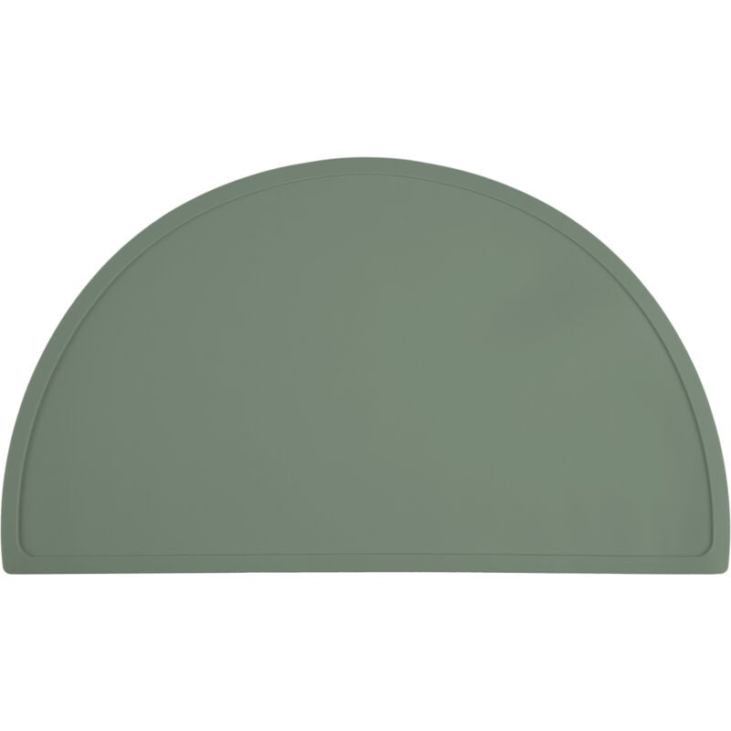 foto del prodotto relaxdays tovaglietta silicone bambini, tappetino antiscivolo per merenda ad asilo e scuola, 41,5x24 cm, verde scuro