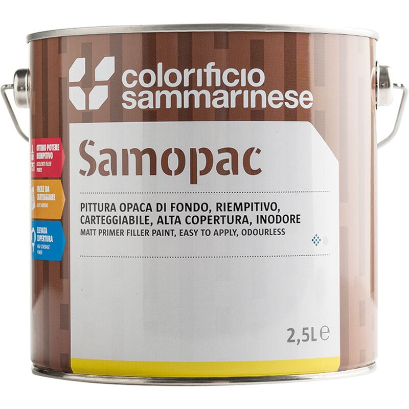 foto del prodotto pittura opaca di fondo samopac lt. 2,5