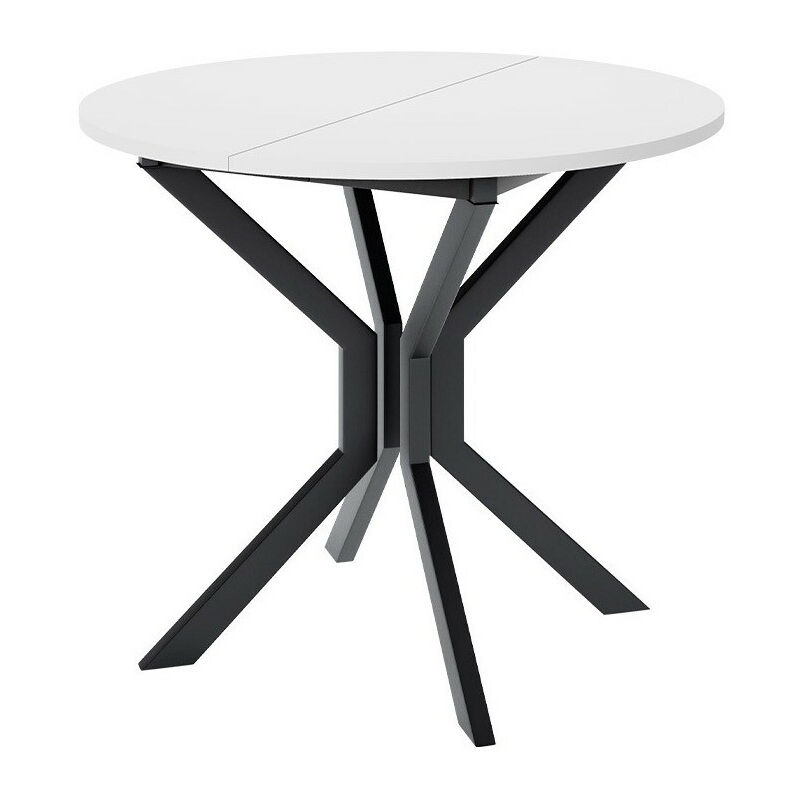 foto del prodotto tavolo edmond 111, bianco nero, 77x0x0cm, con, truciolare laminato, metallo