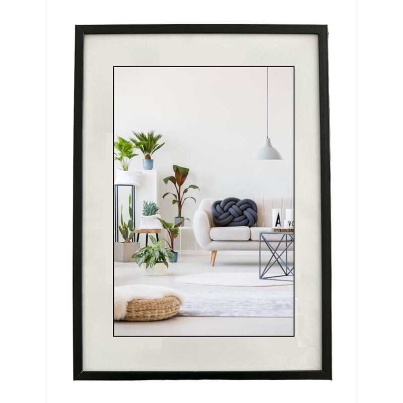 immagine 0 del prodotto eacommerce cornice in alluminio minimal 21x29,7 formato a4 nero per diplomi lauree poster formato a4 21x29,7 cm colore nero