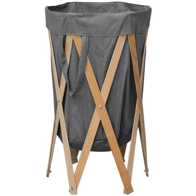 foto del prodotto furniture limited cesto della biancheria pieghevole grigio