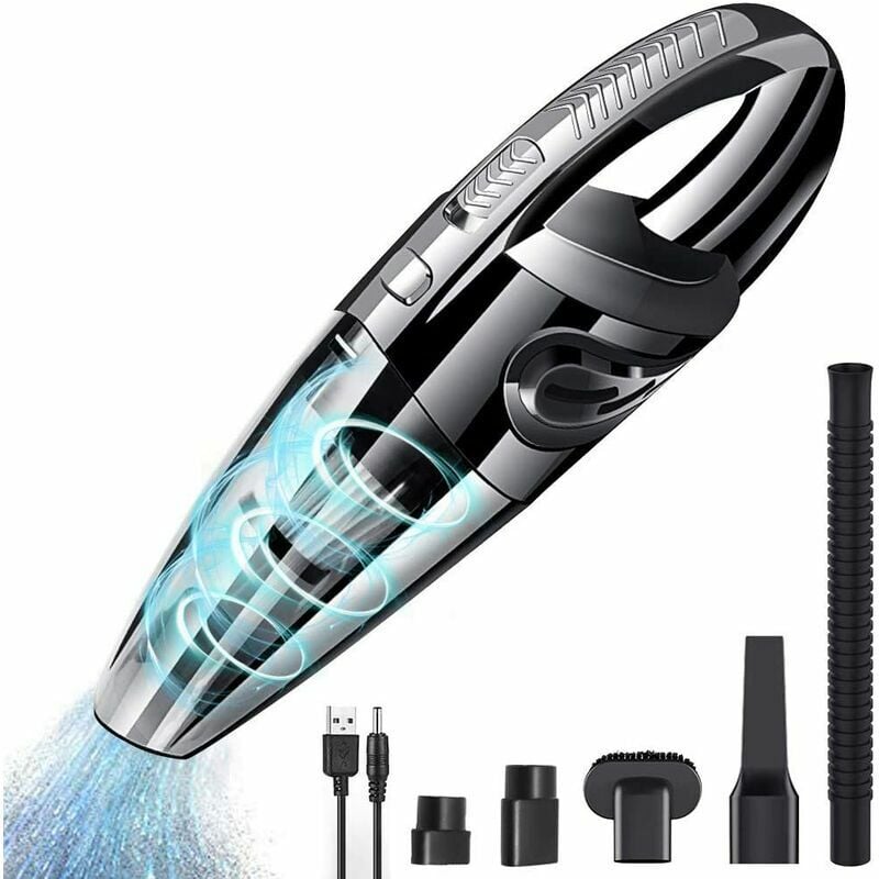foto del prodotto fortuneville potente aspirapolvere portatile senza fili 120w 2200mah con funzione wet dry, filtro hepa lavabile e 5 ugelli ricaricabili per casa,