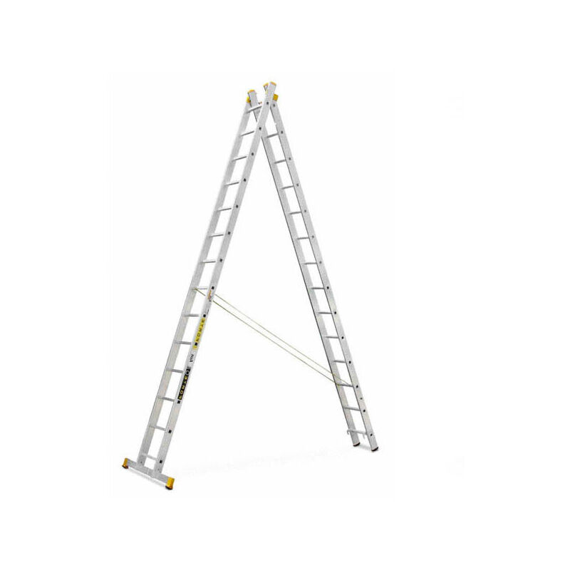 immagine 0 del prodotto scala in alluminio trasformabile due tronchi 2x12 pioli 8512