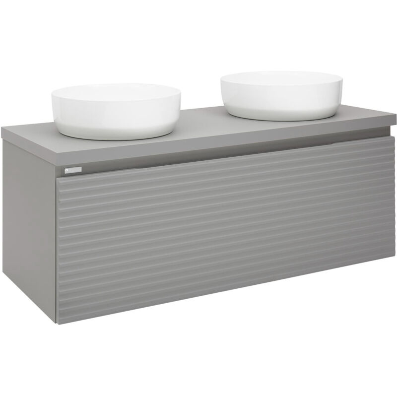 foto del prodotto naturel mobile bagno savona natural 118x43x44,8 cm, grigio opaco savona120gmd 