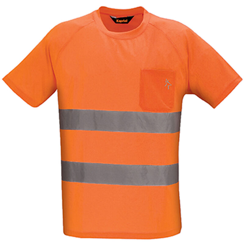 foto del prodotto kapriol t shirt uomo lavoro maglietta alta visibilita riflettente arancione tg.l xxl, l 