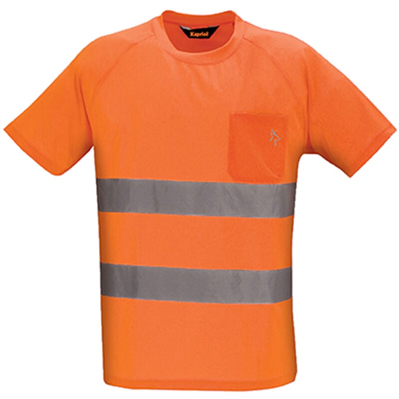 foto del prodotto kapriol t shirt uomo lavoro maglietta alta visibilita riflettente arancione tg.l xxl, xxl 