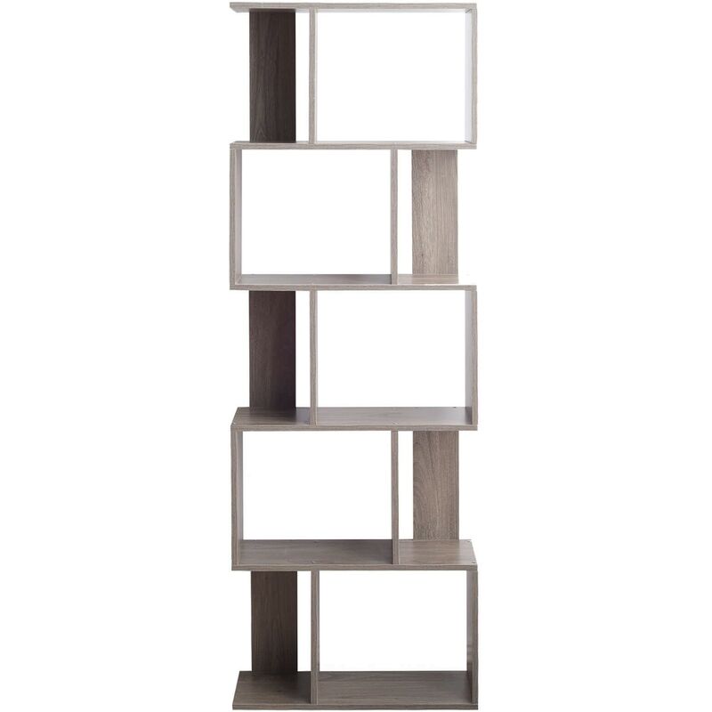 foto del prodotto rebecca mobili scaffale libreria grigio sbiancato mdf urban soggiorno 169x60x24