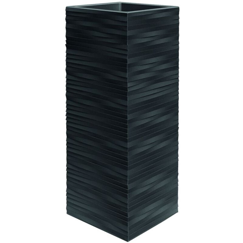 foto del prodotto nicoli vaso quadro alto colonna resina divo elegance cm. 75 antracite