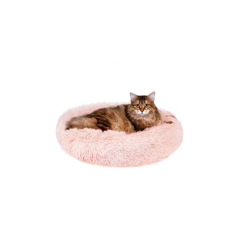 foto del prodotto dog bed 60cm, dirty pink plush bedding legowisko per cane di 60cm, letto imbottito di peluche sporco rosa.