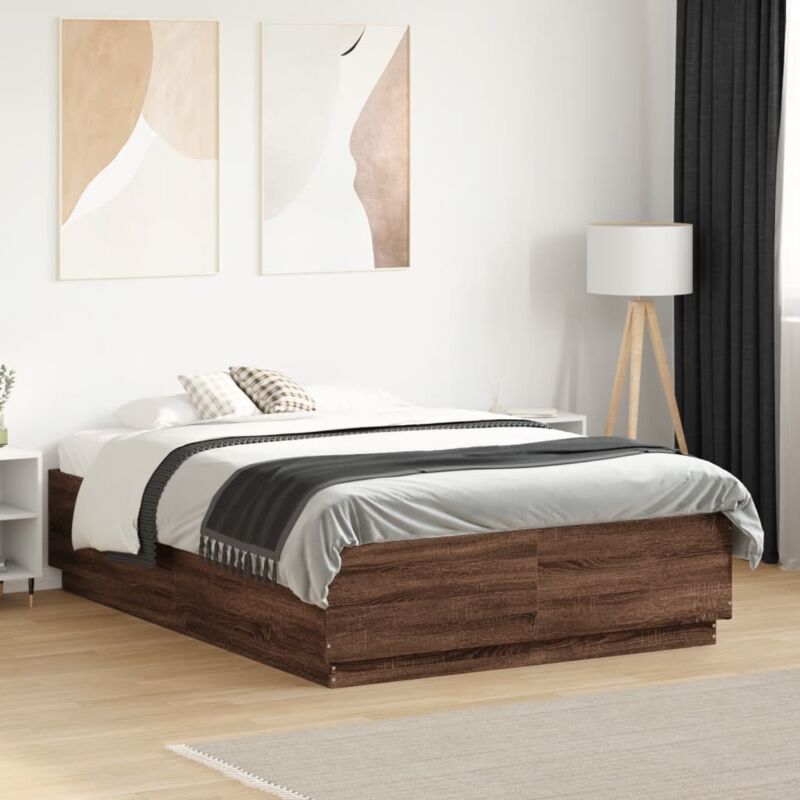 foto del prodotto vidaxl giroletto luci led rovere marrone 120x190 cm legno multistrato