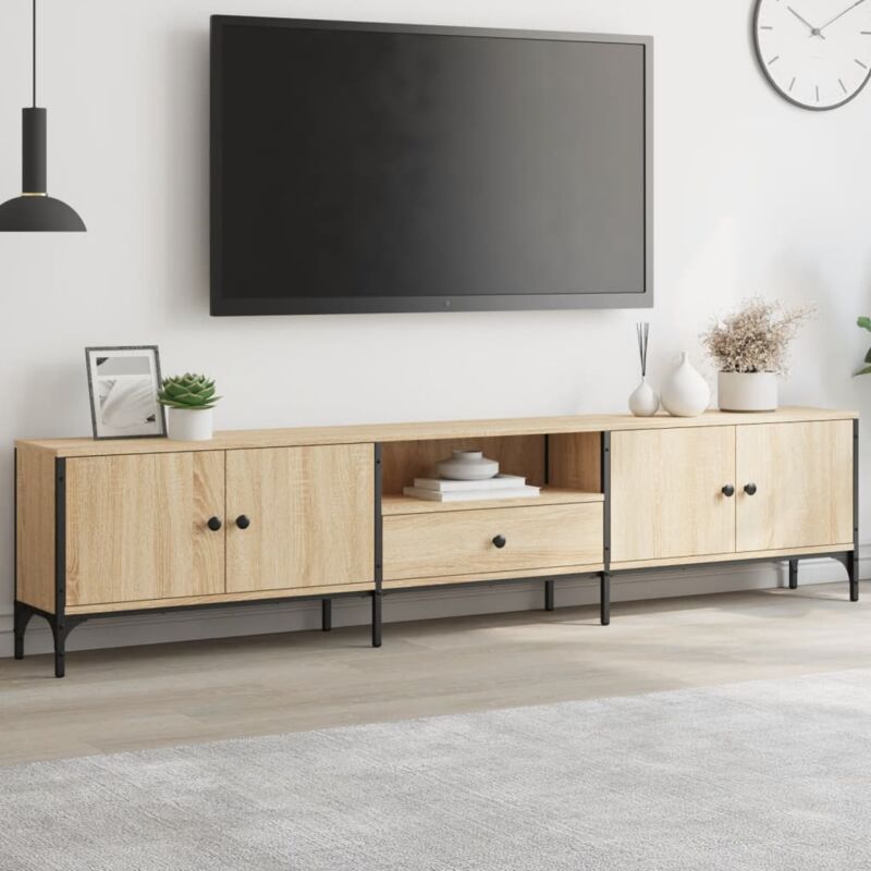 foto del prodotto vidaxl mobile tv cassetto rovere sonoma 200x25x44 cm legno multistrato