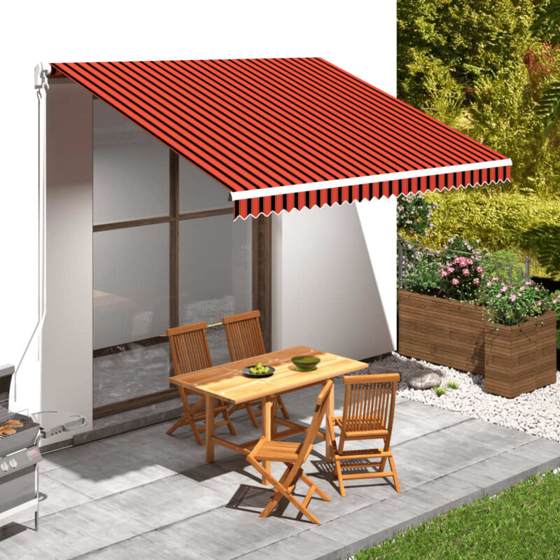 foto del prodotto furniture limited tenda da sole in tela arancione e marrone