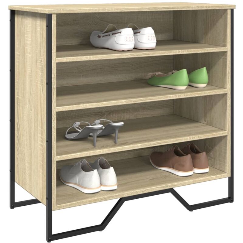 foto del prodotto vidaxl scarpiera rovere sonoma 80x38x78 cm in truciolato