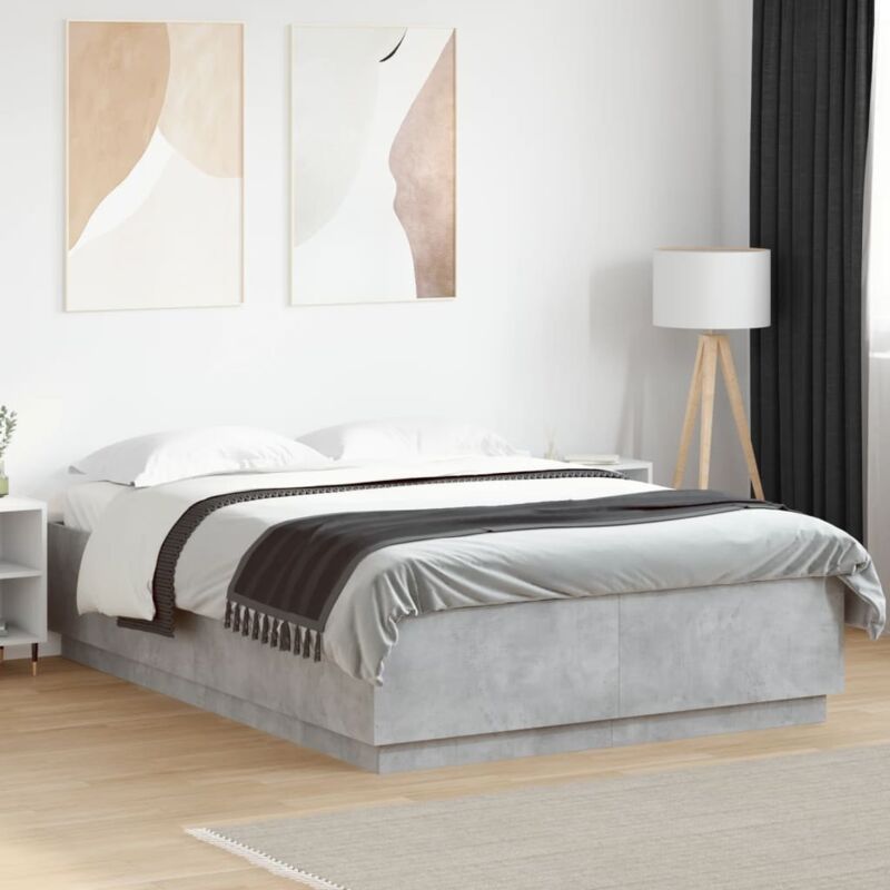 foto del prodotto vidaxl giroletto luci led grigio cemento 150x200 cm legno multistrato