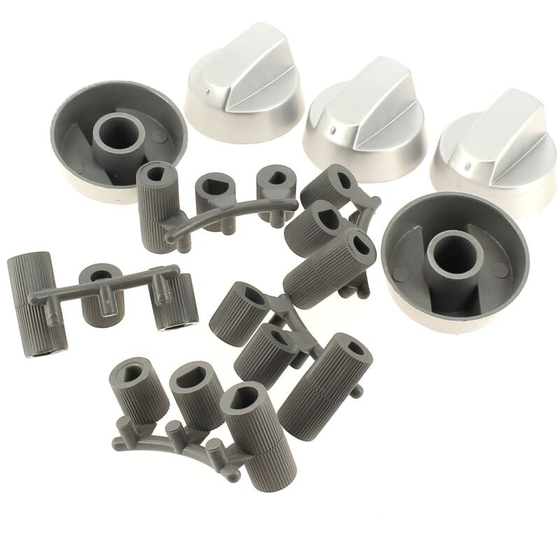 immagine 0 del prodotto manopole universal i grigie, multiasse, set di 5 per vari fornelli