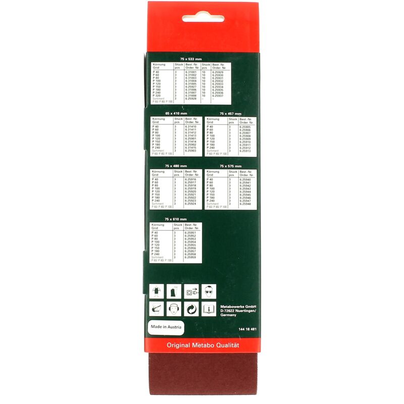 foto del prodotto nastri abrasivi 75x533 100g per 3 per levigatrice ryobi
