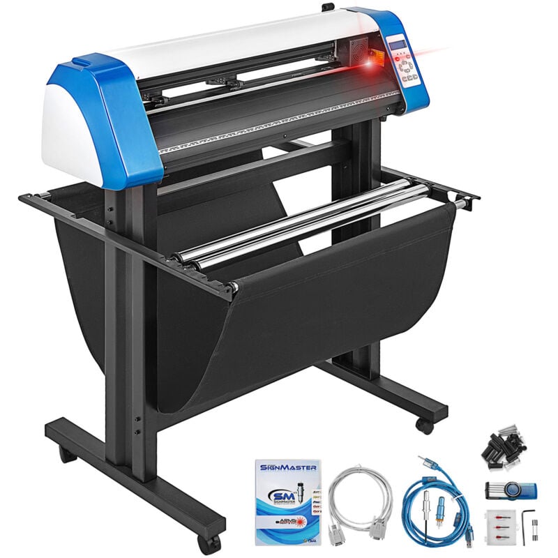 foto del prodotto vevor taglierina per vinile da 870 mm taglierina per stampante per vinile fai da te semiautomatica, taglio di segnaletica con posizionamento