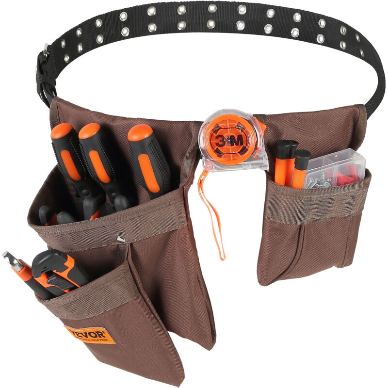 foto del prodotto mophorn vevor cintura porta attrezzi, 13 tasche, regolabile da 29 pollici a 54 pollici, borsa porta attrezzi staccabile per elettricista,