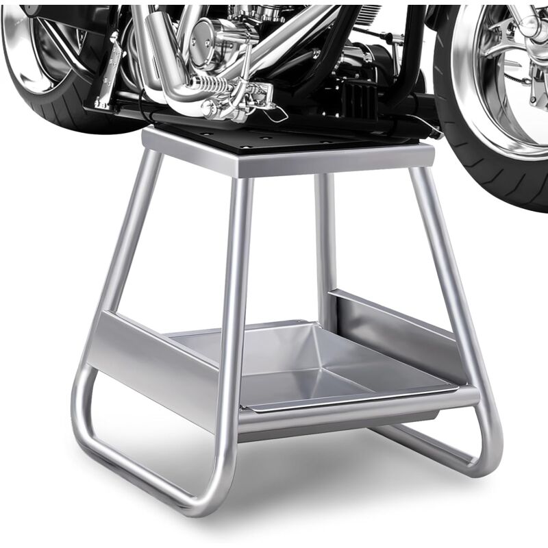 foto del prodotto goplus cavalletto sollevatore per manutenzione moto motocross e dirt bike con capacit di 450 kg 25 25 cm senza vaschetta olio removibile 