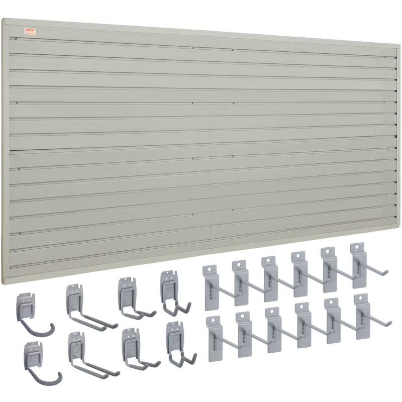 foto del prodotto mophorn vevor pannello forato da parete porta attrezzi per garage officina 1220x310mm,pannello portautensili 8 pezzi con ganci pannelli da parete