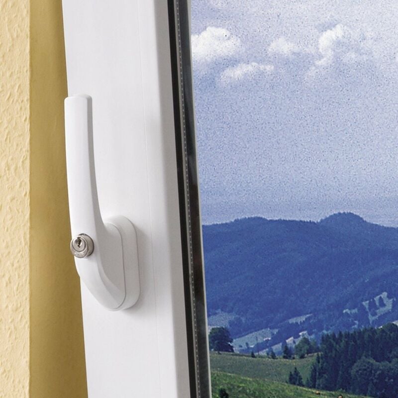 foto del prodotto abus fg300 w al0125 373794 maniglia per finestra con serratura, chiave unica, bianco