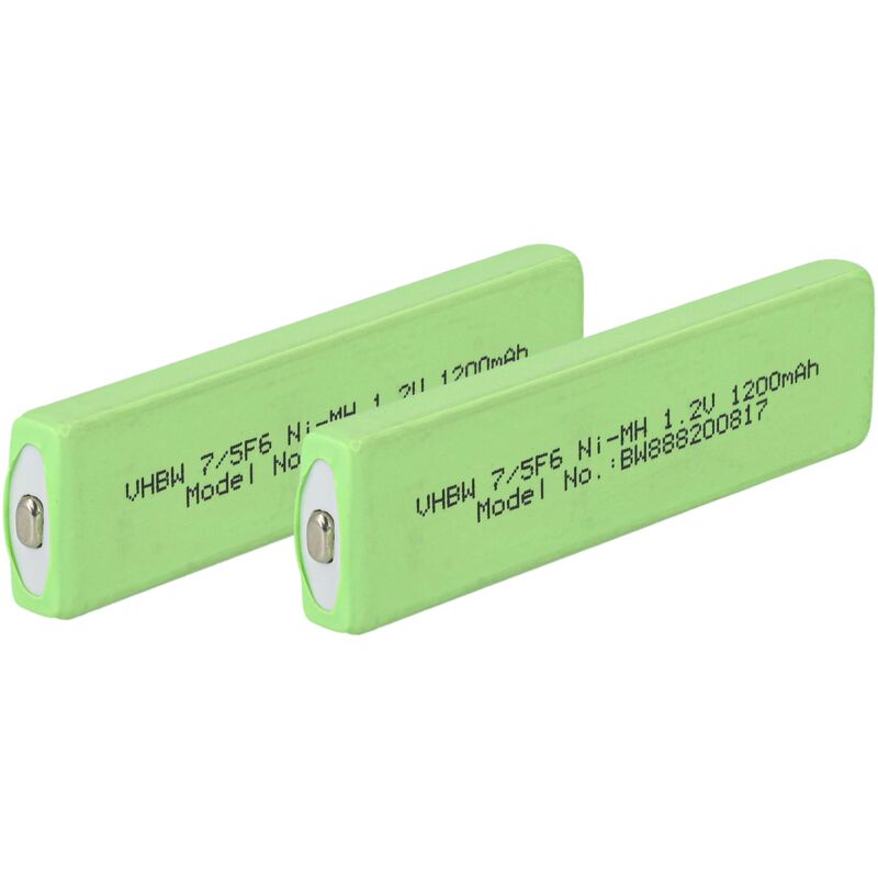 immagine 0 del prodotto 2x celle batteria compatibile con sharp im mt899h, im mt770, im mt877 lettore cd minidisc 1100mah, 1,2v, nimh , button top, 7 5f6 vhbw