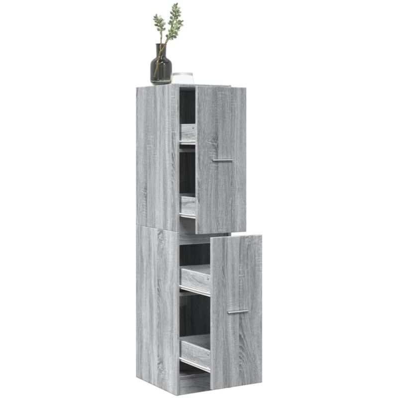 foto del prodotto armadietto da farmacia grigio sonoma 30x41x144,5 cm truciolato vidaxl