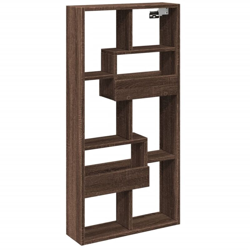 foto del prodotto mobile a parete rovere marrone 50x15x100 cm in truciolato vidaxl