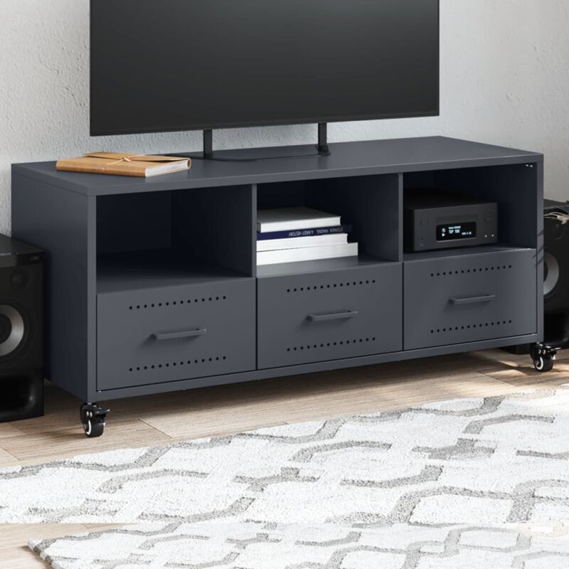 foto del prodotto vidaxl mobile tv antracite 100,5x39x43,5 cm acciaio