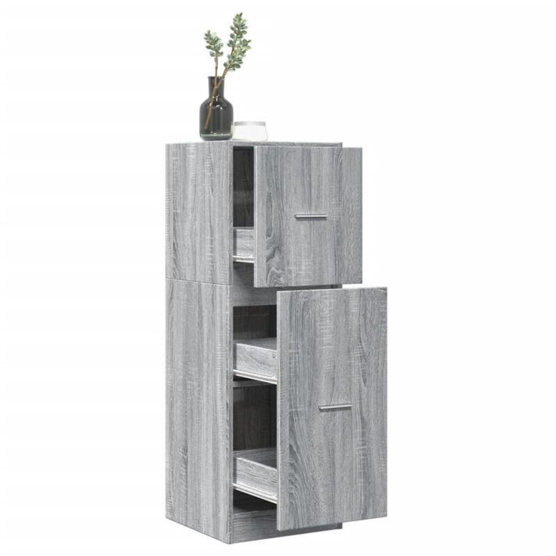 foto del prodotto armadietto da farmacia grigio sonoma 40x41x118 cm in truciolato vidaxl
