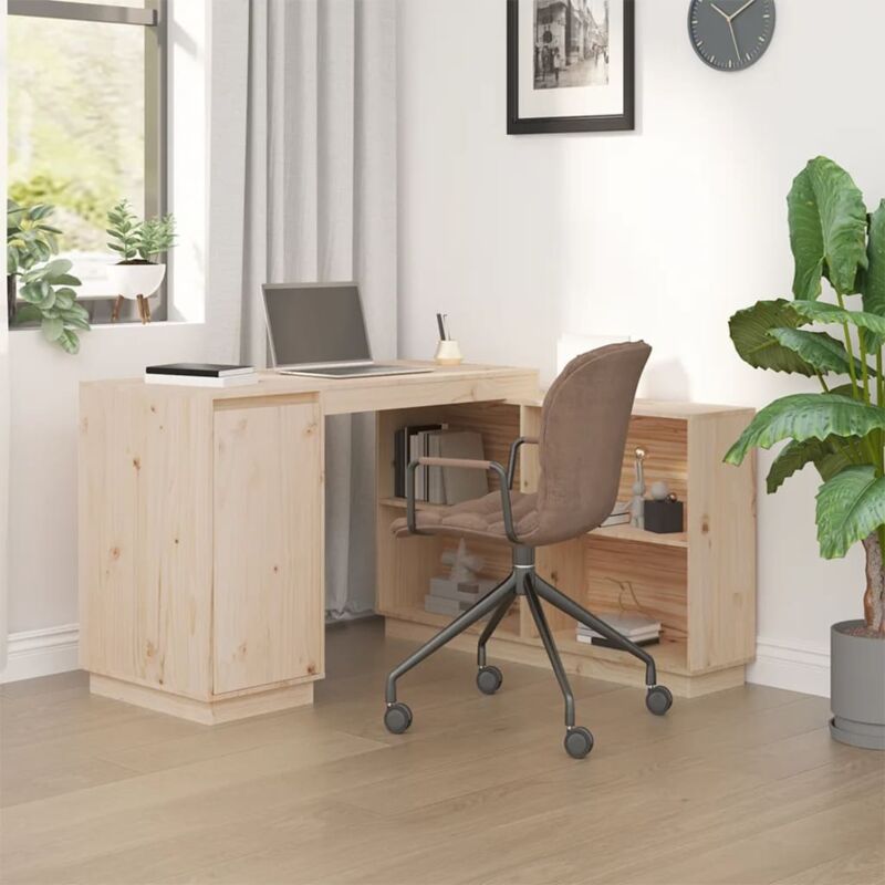 foto del prodotto vidaxl scrivania 110x50x75 cm in legno massello di pino