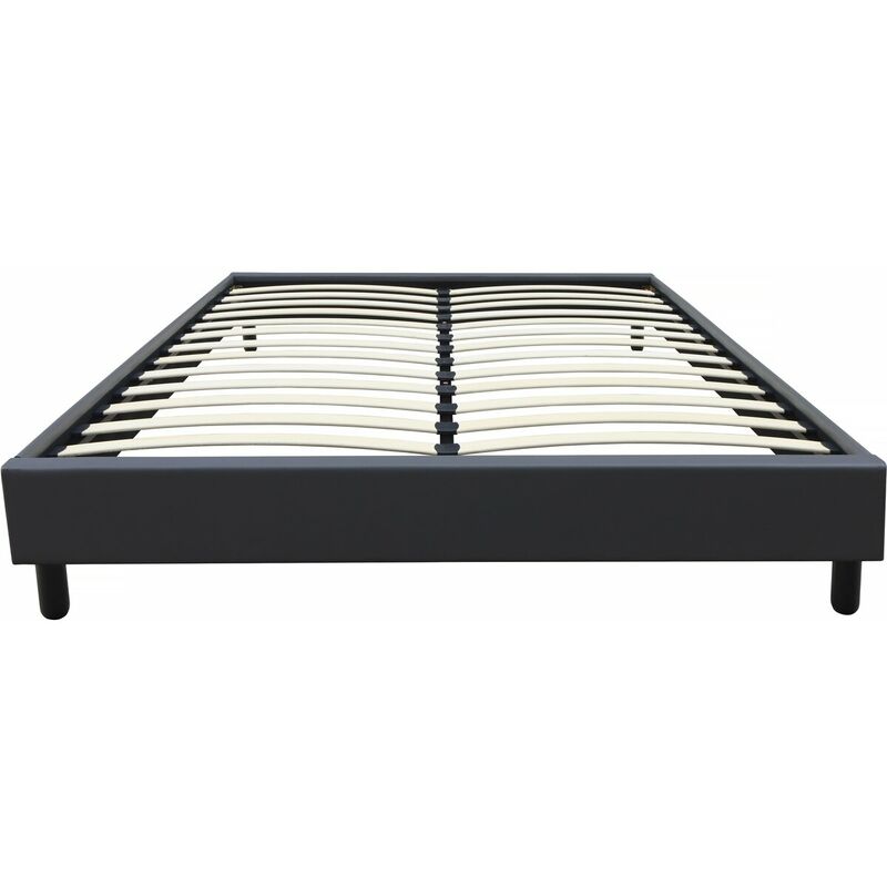 foto del prodotto habitat et jardin base letto andy 160 x 200 cm pvc grigio antracite