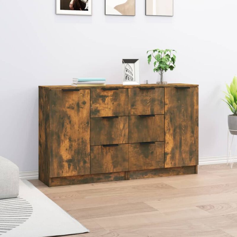 foto del prodotto prolenta premium furniture limited credenze 2 pz rovere fumo 60x30x70 cm in
