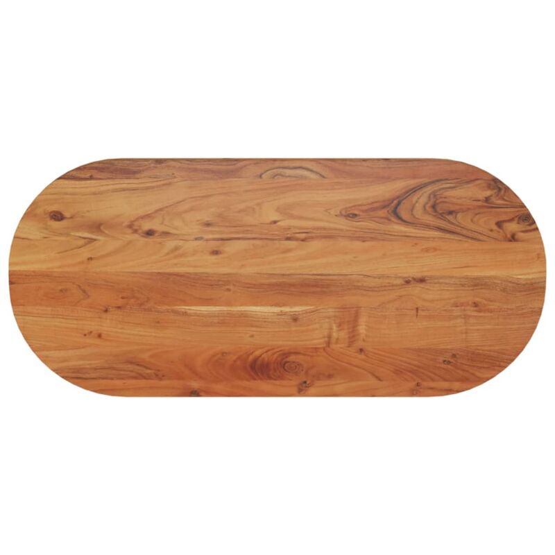 foto del prodotto vidaxl piano tavolo 110x50x2,5 cm ovale in legno massello di acacia