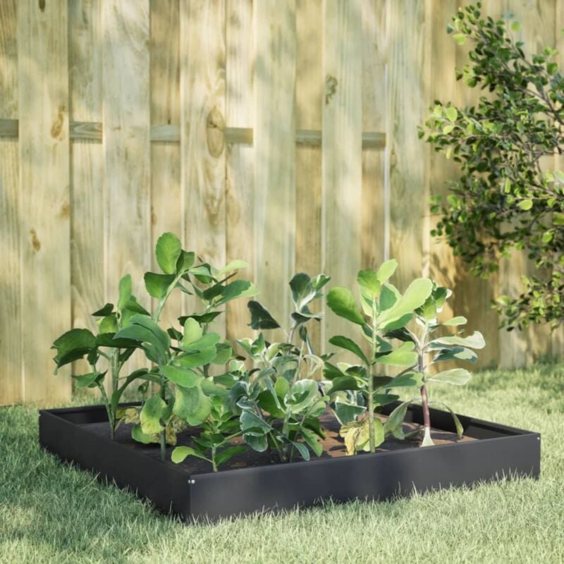 foto del prodotto vidaxl fioriera rialzata da giardino antracite 100x100x26 cm acciaio